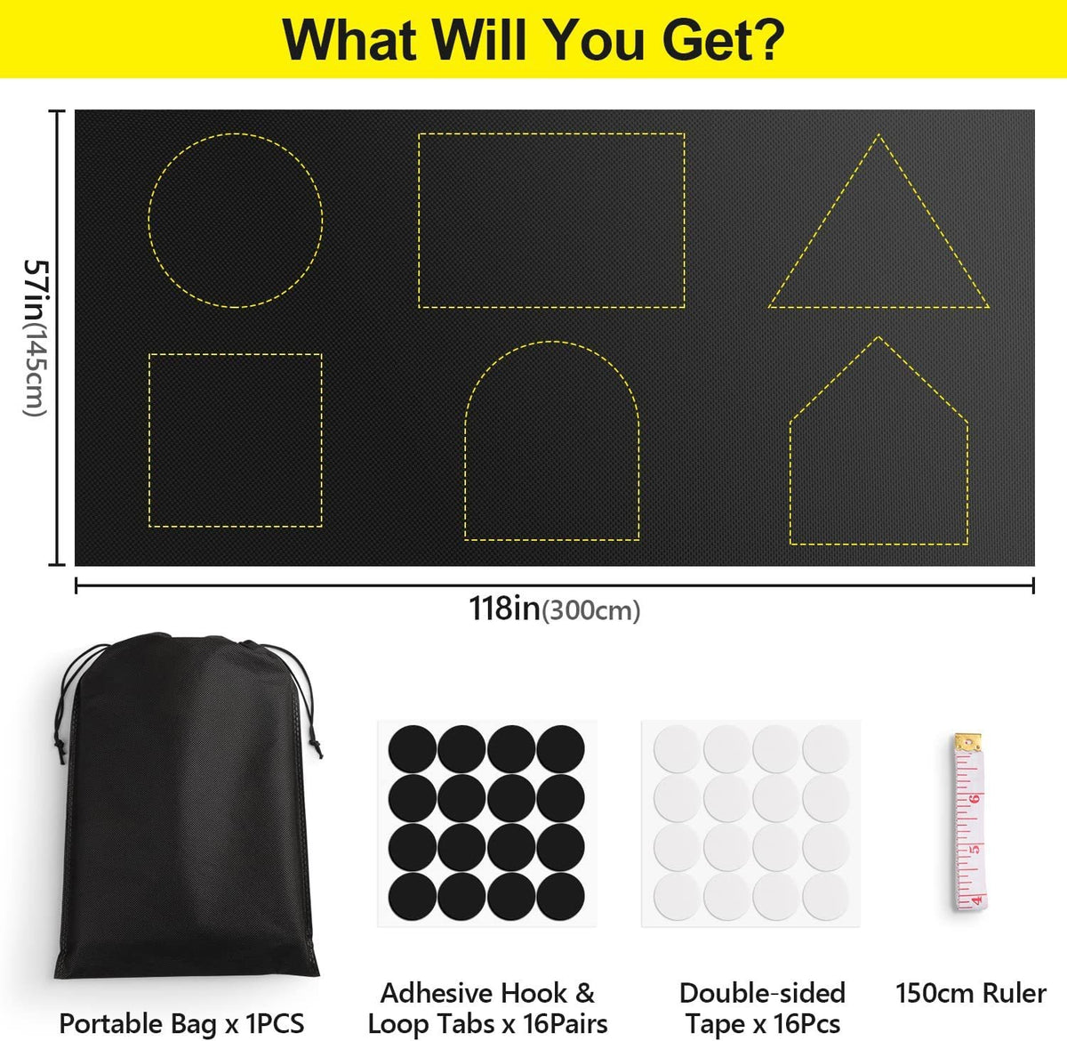 DIY Portable Travel Curtains 100 Blackout Suction Cups Self-Adhesive