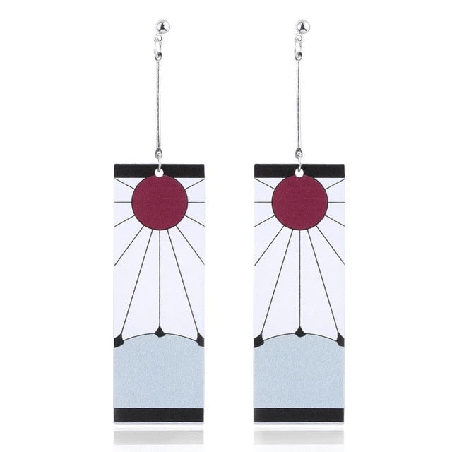 Acrylic Tanjiro Earrings