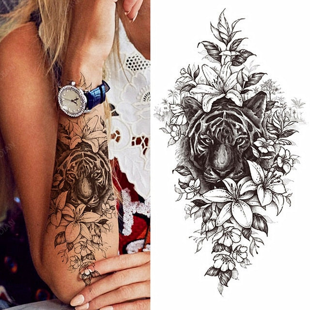 Flowers and Animals Body Tattoos