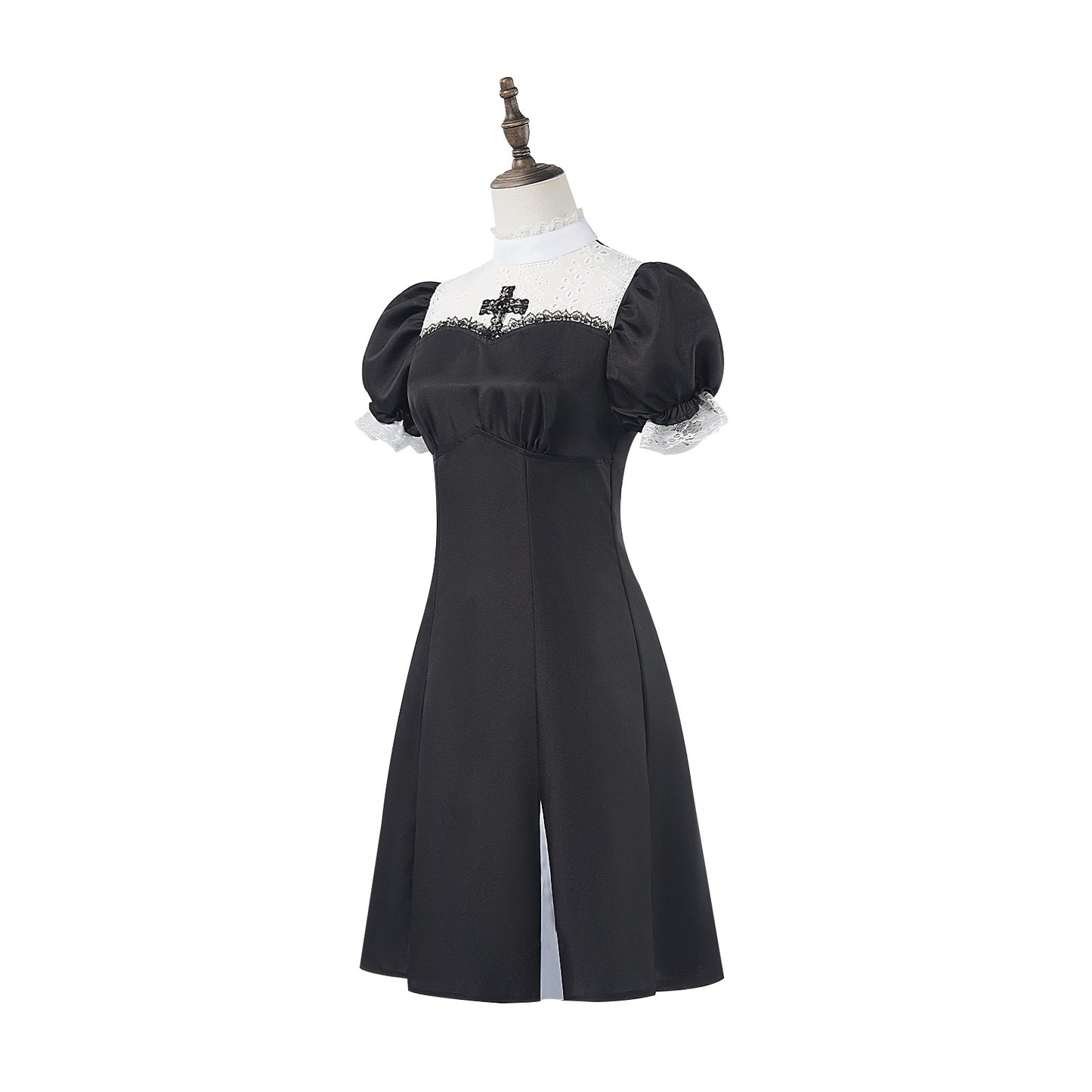 Halloween Cosplay Classic Cross Nun Fitted Dress Cosplay Nun