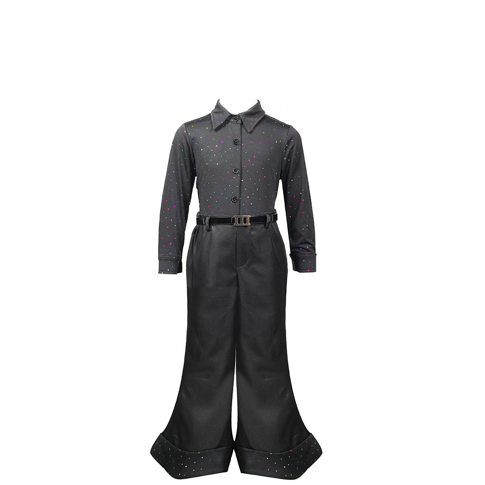 Halloween Boys 70s Disco Sequin Singer Model Fashion Show Retro Hippie Performance Costume