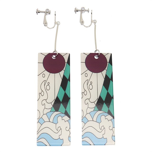 Acrylic Tanjiro Earrings