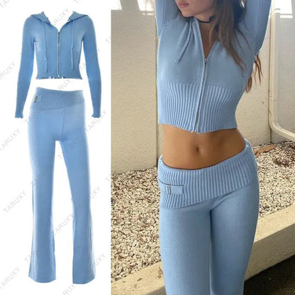 Spring Knitted Women's Two Piece Set