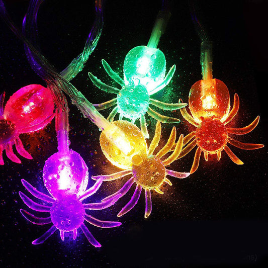 Halloween Party LED  Spider String Lights Christmas Outdoor Decoration Lights Ambient Colorful Lights
