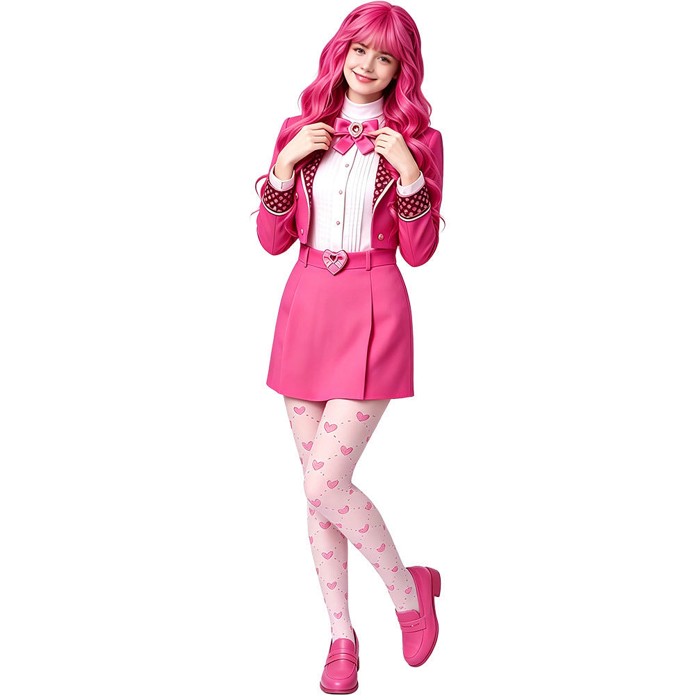 Descendant 5 Dark Fantasy Pink Princess Cosplay Costume Halloween Red Rise Series Stage Performance Outfit