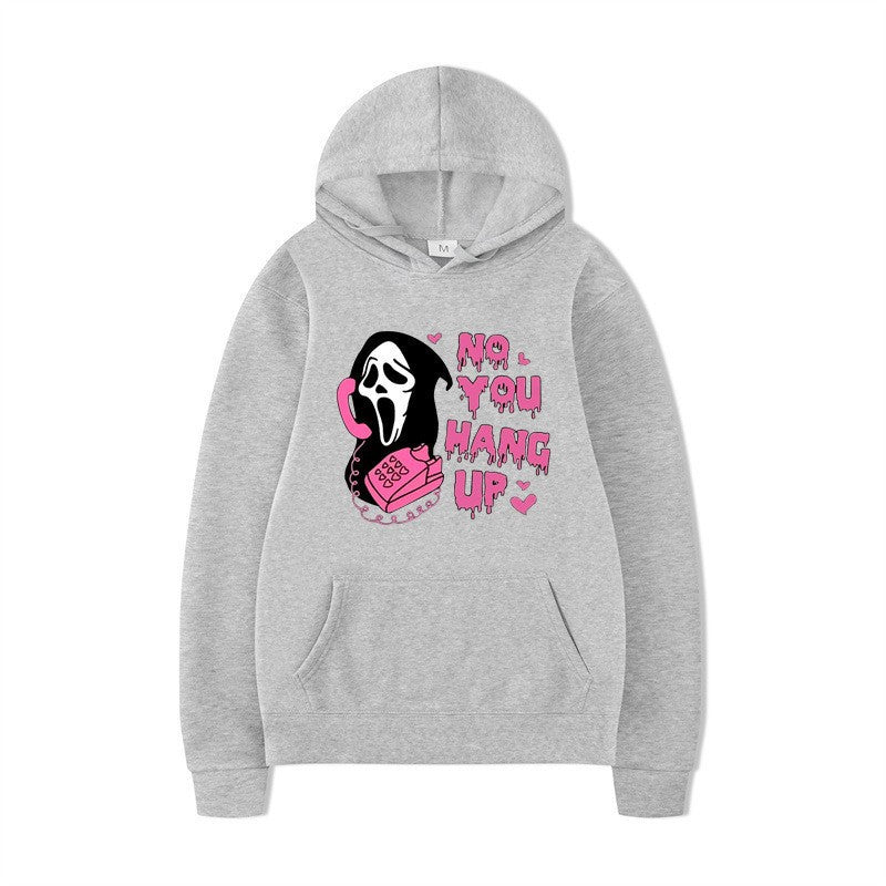 Halloween Hoodie Colorful Print Long Sleeve Loose Casual Top