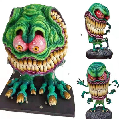 Halloween Resin Big Mouth Monster Figurine Decorative Ornament Home Decoration Design Alien Figurine