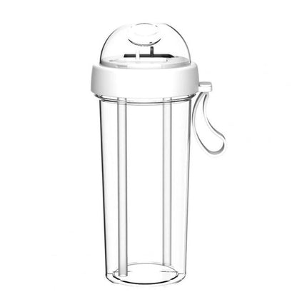 Drinking Cup Double Straw Water Bottle