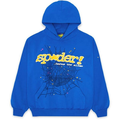 Spider Letter Prints Hoodies