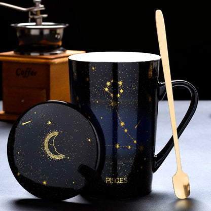 12 Constellations Creative Mugs With Spoon