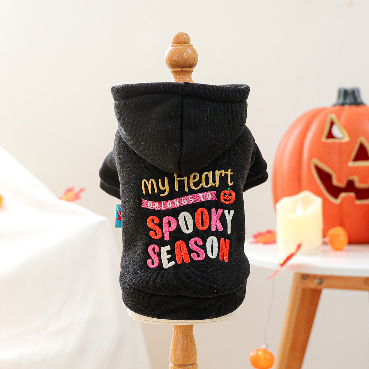 Pet Clothes Autumn Winter Small Dog Puppy Holiday Letter Embroidery Halloween Sweatshirt