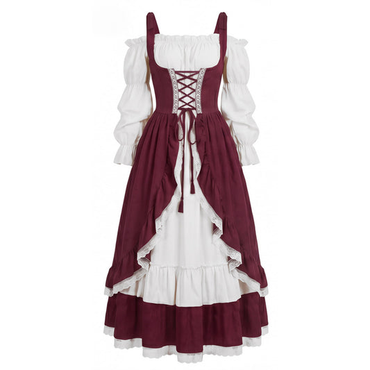 Medieval Vintage Royal Dress Victorian Princess Corset Performance Costume Halloween Stage Costume