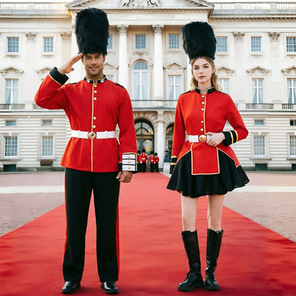 Halloween Women's British Royal Guard Cosplay Dress, British Queen's Guards Ceremonial Parade Stage Party Costume