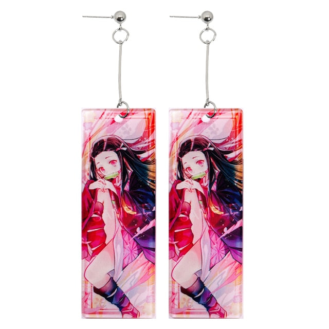 Acrylic Tanjiro Earrings