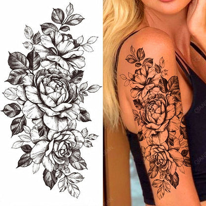 Flowers and Animals Body Tattoos