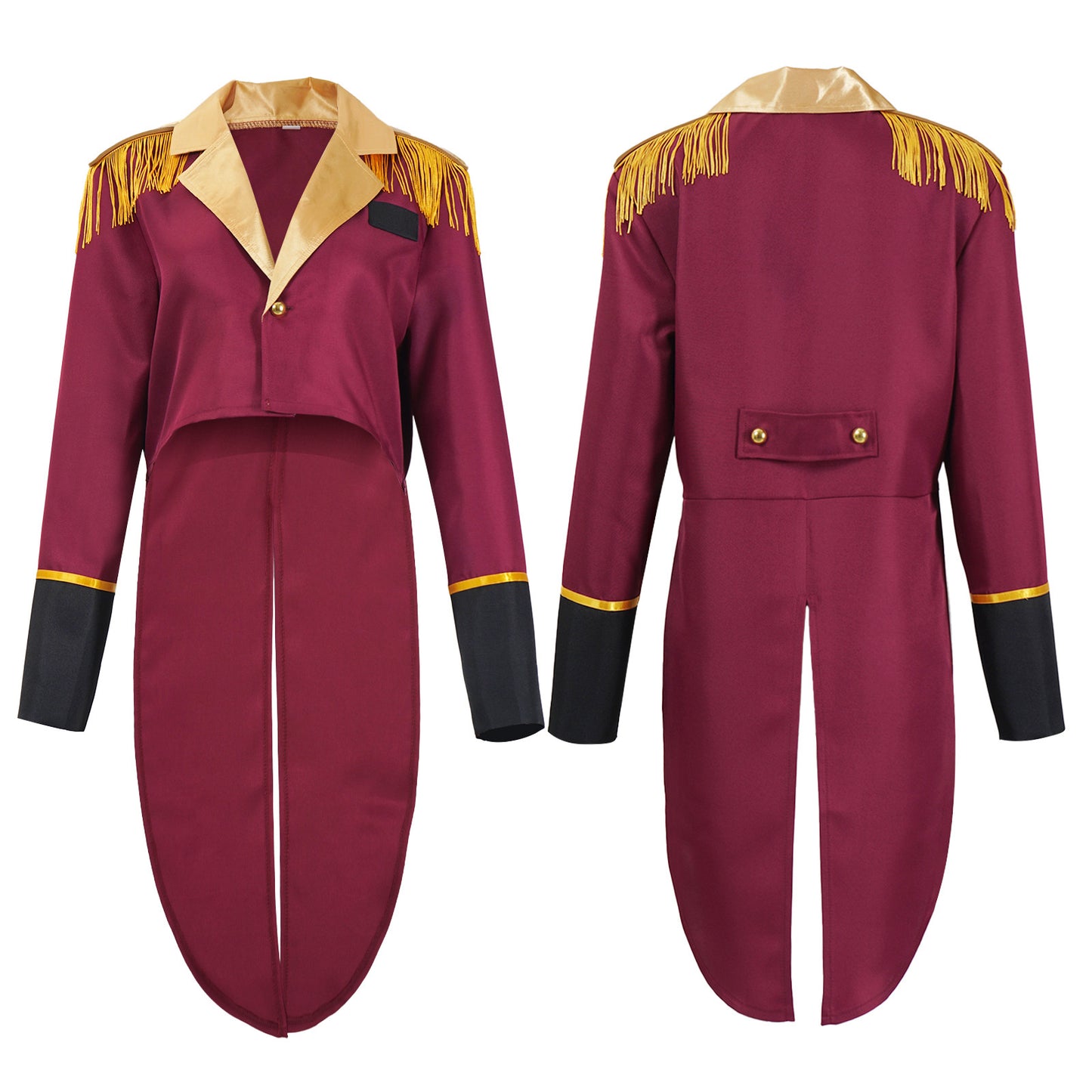 Halloween Circus Ringmaster Costume Coat Medieval Vintage Royal Role Play Prince Cosplay