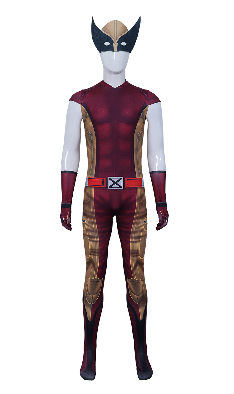 Wolverine Cosplay Costume Marvel  Sleeveless Muscular Zentai Bodysuit Halloween Costume