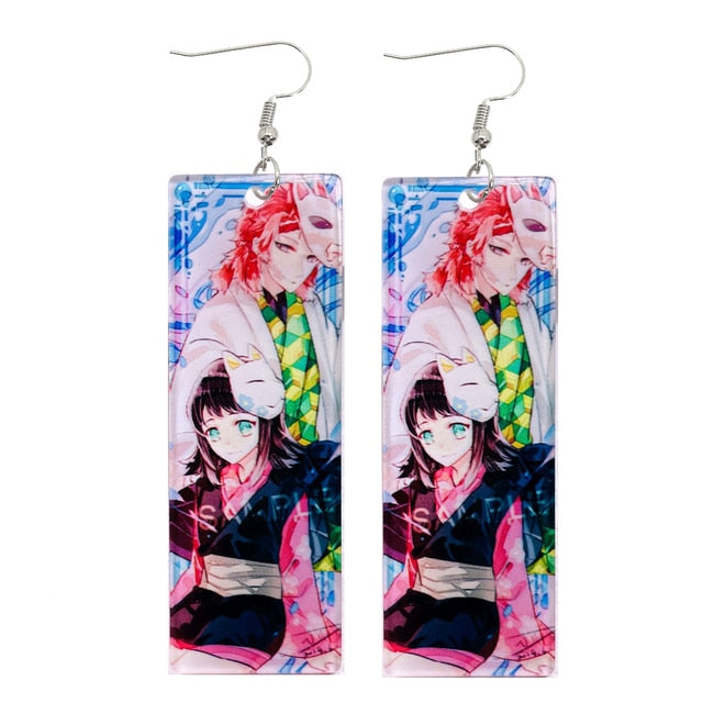 Acrylic Tanjiro Earrings