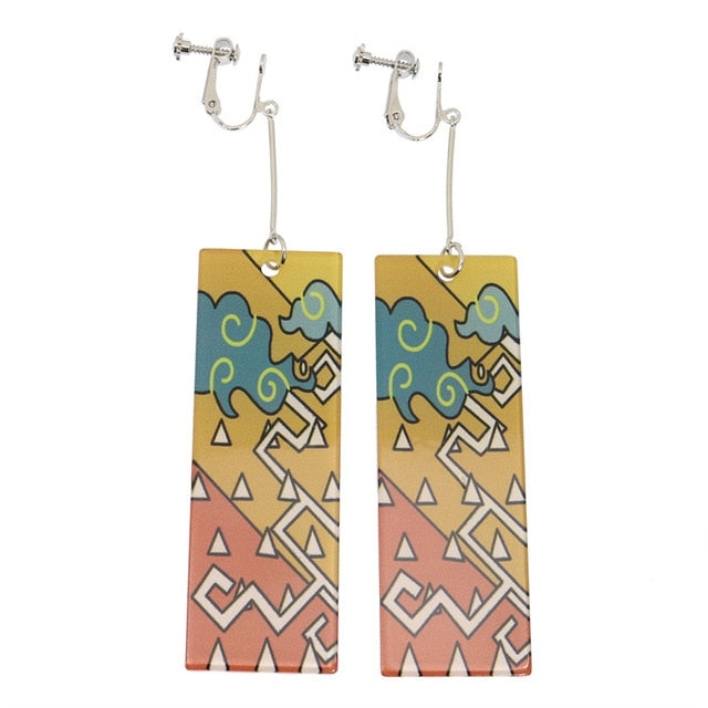 Acrylic Tanjiro Earrings