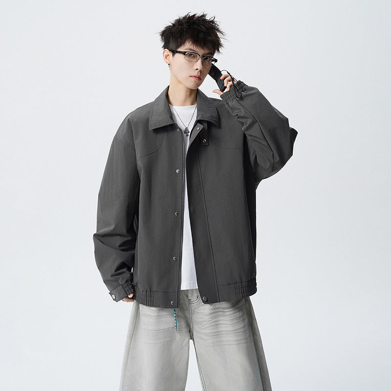 Fashionable Lightweight Premium Men's Lapel Jacket for Spring and Autumn