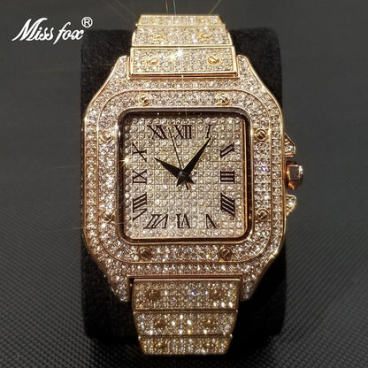 Waterproof Full Diamond Men's Watches