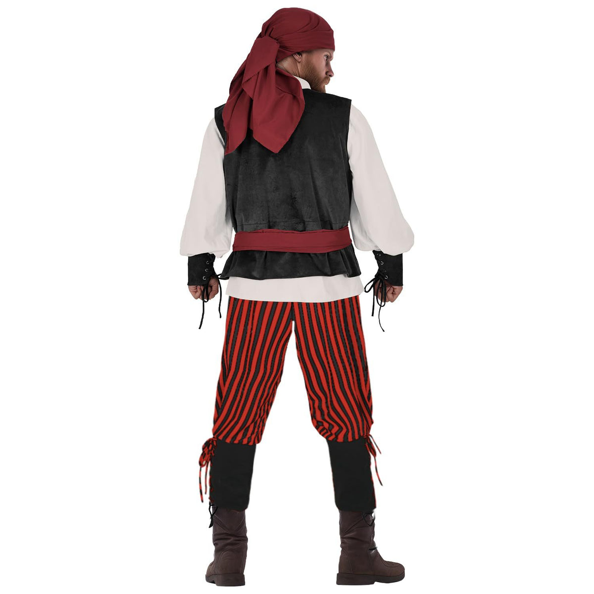 Halloween Caribbean Pirate Renaissance Medieval Vest Adult Pirate Costume Stage Performance Outfit