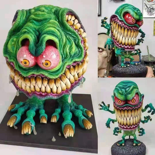 Halloween Resin Big Mouth Monster Figurine Decorative Ornament Home Decoration Design Alien Figurine
