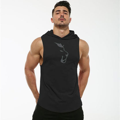 Hooded Sleeveless Vest Men's Fitness