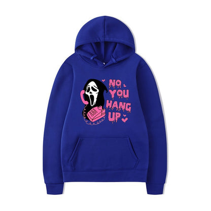 Halloween Hoodie Colorful Print Long Sleeve Loose Casual Top