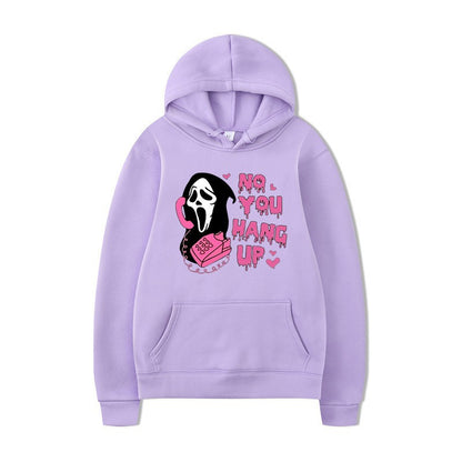 Halloween Hoodie Colorful Print Long Sleeve Loose Casual Top