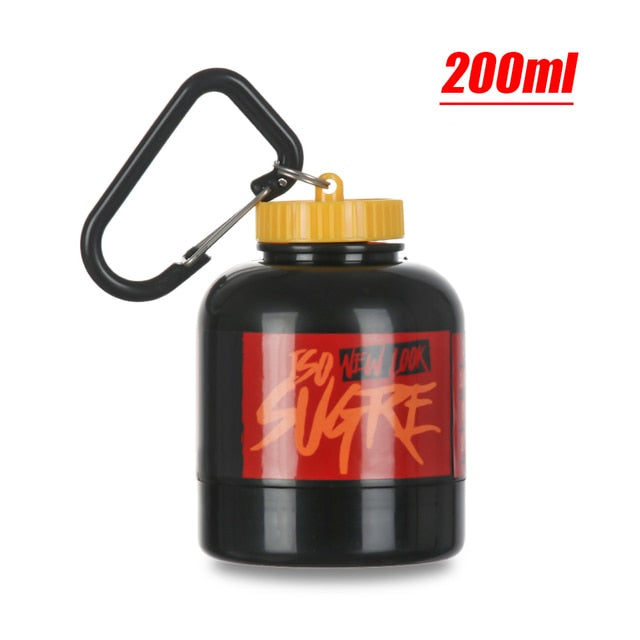 Mini Protein Powder Bottles with Keychain