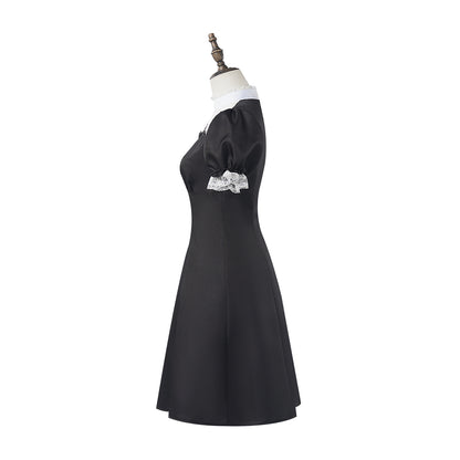 Halloween Cosplay Classic Cross Nun Fitted Dress Cosplay Nun