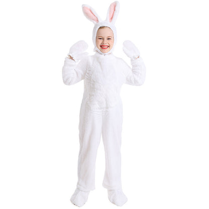 Halloween Costume Kids Cute Plush Rabbit Animal Outfit Forest Stage Performance Costume Onesie Pajamas