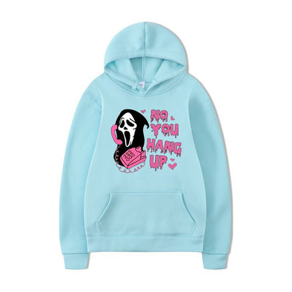 Halloween Hoodie Colorful Print Long Sleeve Loose Casual Top