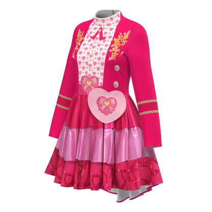 Descendant 5 Red Princess Chloe Cosplay Costume Halloween Children's Printed Dress Cosplay Performance Outfit