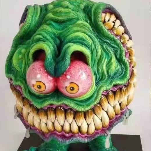 Halloween Resin Big Mouth Monster Figurine Decorative Ornament Home Decoration Design Alien Figurine