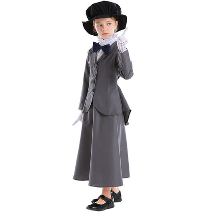 Halloween Costume  Teacher Movie Character Vintage Maid Servant Mistress Cosplay Outfit Set