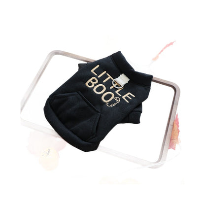 Pet Clothingfor Small Dogs and Cats - Black Halloween Sweatshirt for Teddy, Bichon, and Puppies