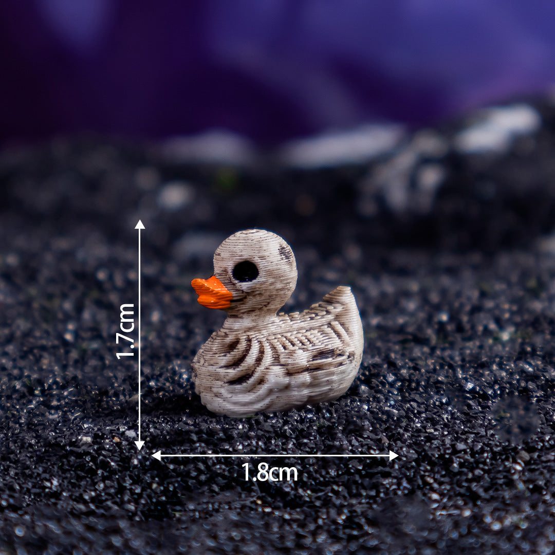 10pcs  Halloween Hell Skeleton Duck Ornament DIY Jewelry Accessories Resin Craft Car Decorative Figurine