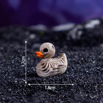 10pcs  Halloween Hell Skeleton Duck Ornament DIY Jewelry Accessories Resin Craft Car Decorative Figurine