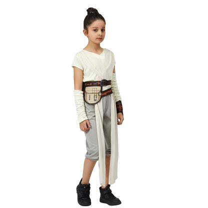 Star Wars The Force Awakens Rey Girl Classic Movie Character Carnival Costume Halloween Outfit