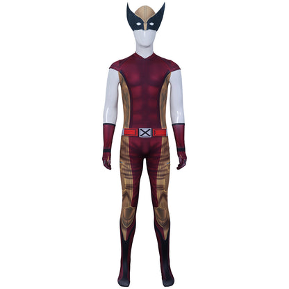 Wolverine Cosplay Costume Marvel  Sleeveless Muscular Zentai Bodysuit Halloween Costume