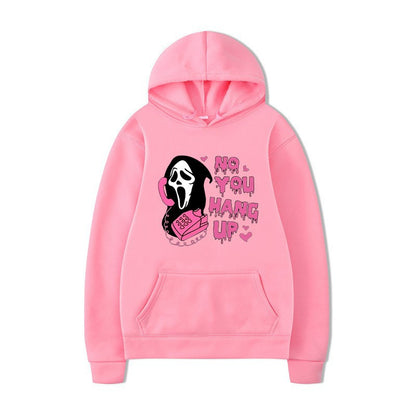 Halloween Hoodie Colorful Print Long Sleeve Loose Casual Top