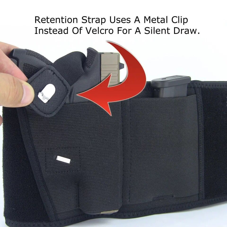 Tactical Pistol Holster Military Portable Hidden Holster Wide Belt Mobile Phone Holster Outdoor Hunting Shooting Defense Holster