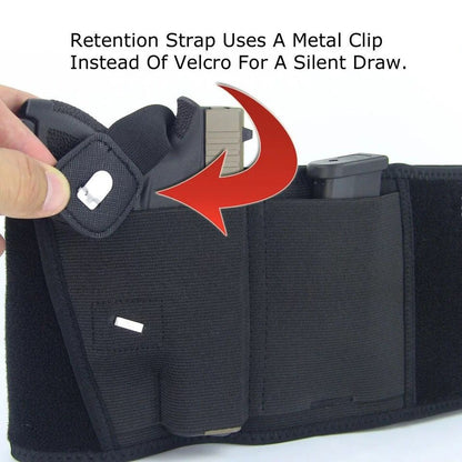 Tactical Pistol Holster Military Portable Hidden Holster Wide Belt Mobile Phone Holster Outdoor Hunting Shooting Defense Holster