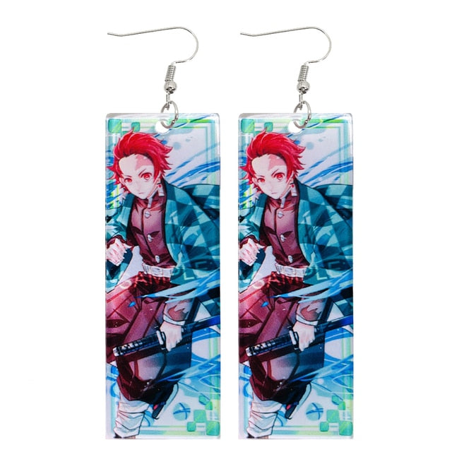 Acrylic Tanjiro Earrings