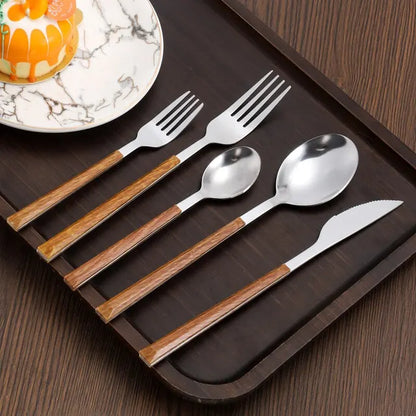 Wooden Handle Cutlery Set