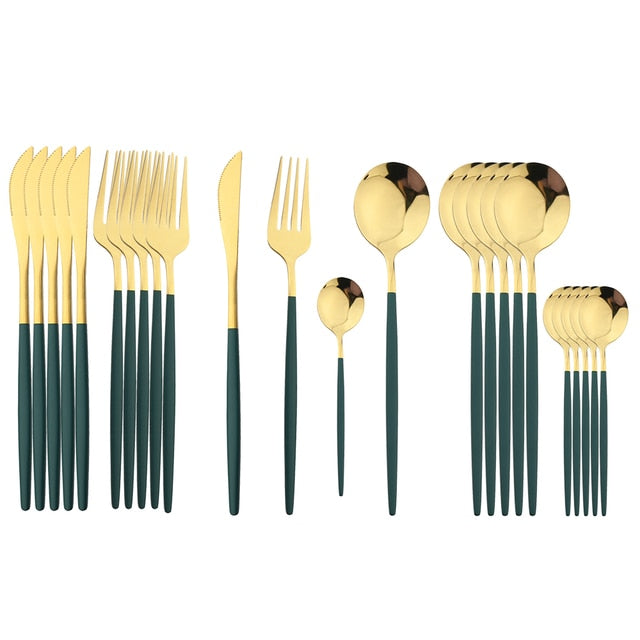 24Pcs Stainless Steel Cutlery Set