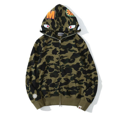 Anime Hoodie Shark Camo Full Zip