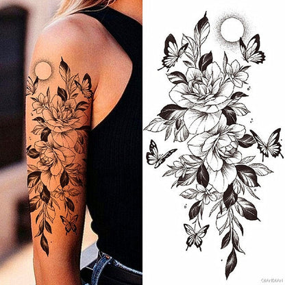 Flowers and Animals Body Tattoos